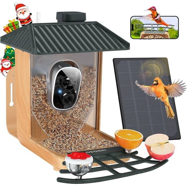 Smart Bird Feeder with AI Camera and 2K Resolution