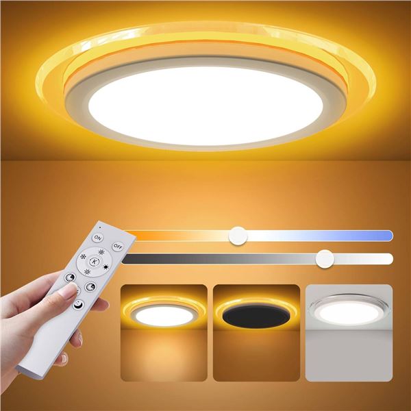 Aphyli 12in Ceiling Light, LED, White, X004QLIL8N