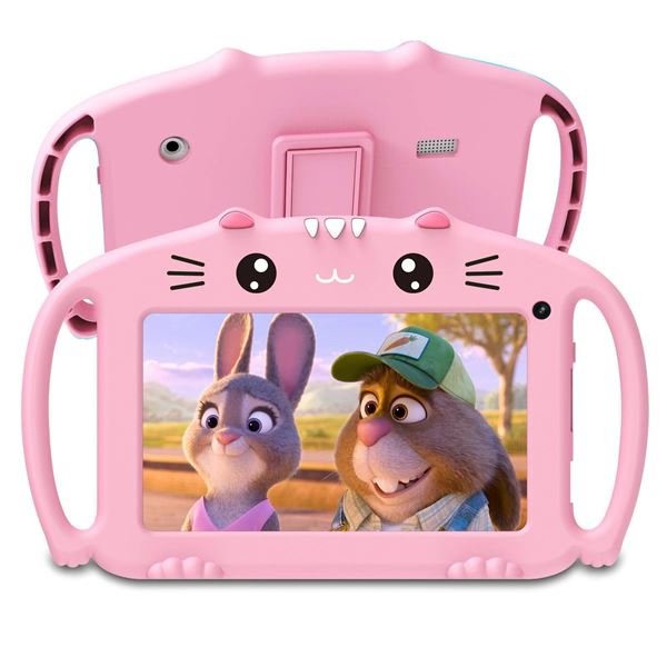 Kids702A Pink Tablet with Ocean Theme and Handles