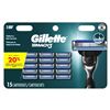 Image 1 : Gillette Mach3 Razor Blade Cartridges, 15 Count