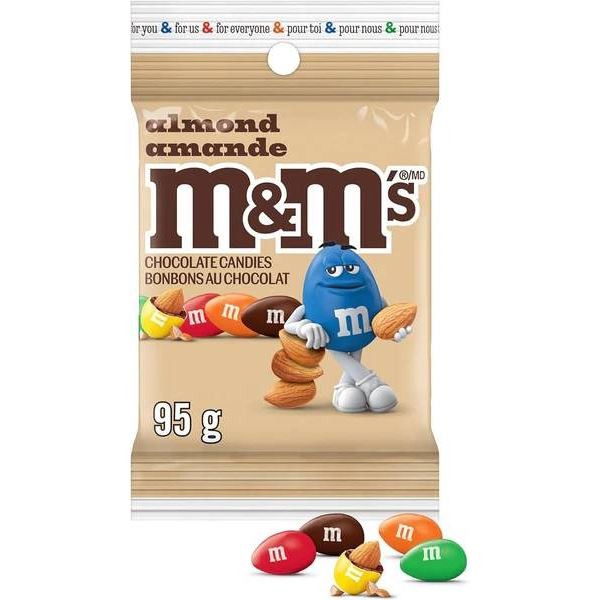 Bulk Almond M&M’S Chocolate Candies, 24 Pack, 95g Each