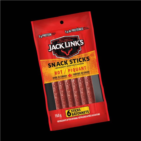 Jack Link’s Hot Snack Sticks, 10 Packs of 150g Each