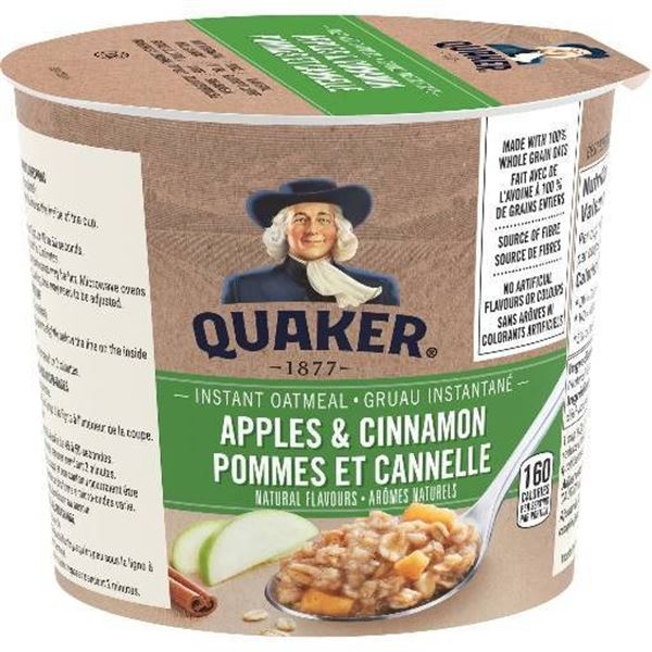 Quaker Instant Oatmeal 12x43g Apples and Cinnamon