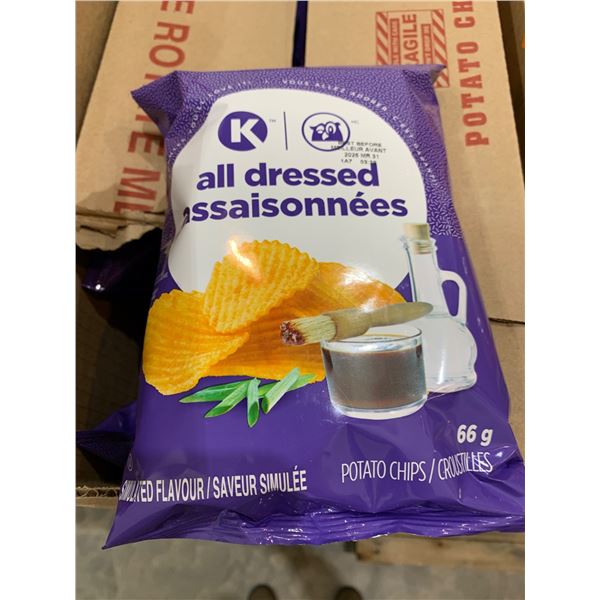 Pack of Couche-Tard All Dressed Potato Chips, 66g Each, Case of 12