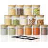 Image 1 : Glass Storage Jar Set, 15 Pieces, 6 oz/175ml