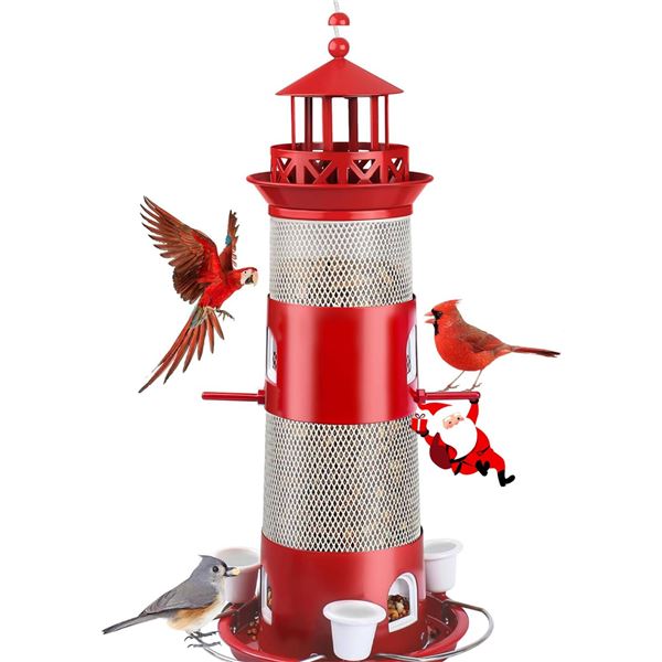 Decflow Bird Feeder for Outdoor Hanging with Waterproof Design