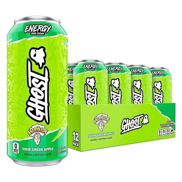 Ghost Energy Sour Green Apple 12 Pack – Zero Sugar