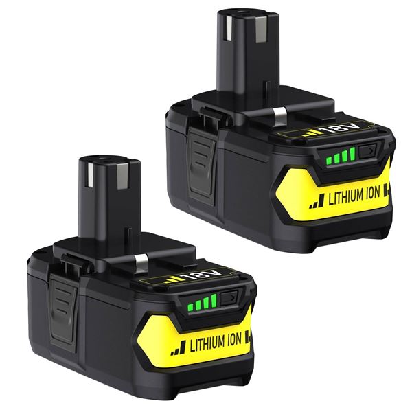 P108 18V 2-Pack Lithium-Ion Battery by Ryobi, Model X004B3GKQL