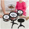 Image 1 : Children’s Jazz Drum Set With Stool and Shock Flash Features