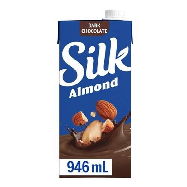 Silk Almond Chocolate Milk 946mL Tetra Packs – Case of 12 Units