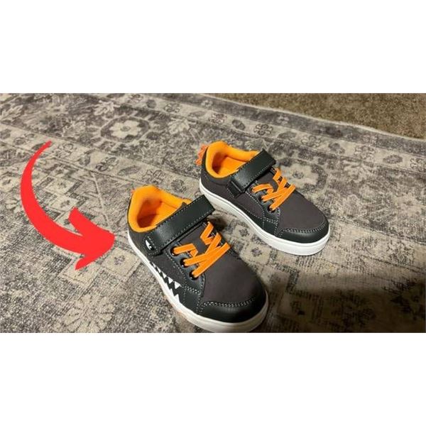 Grey and Orange Casual Shoes, Model SDFS2403K, US Size 2, Made in China
