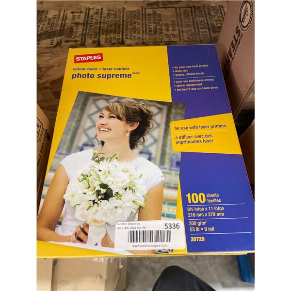 Staples Colour Laser Photo Supreme 4 x 100 Sheets 8.5 x 11 in Paper