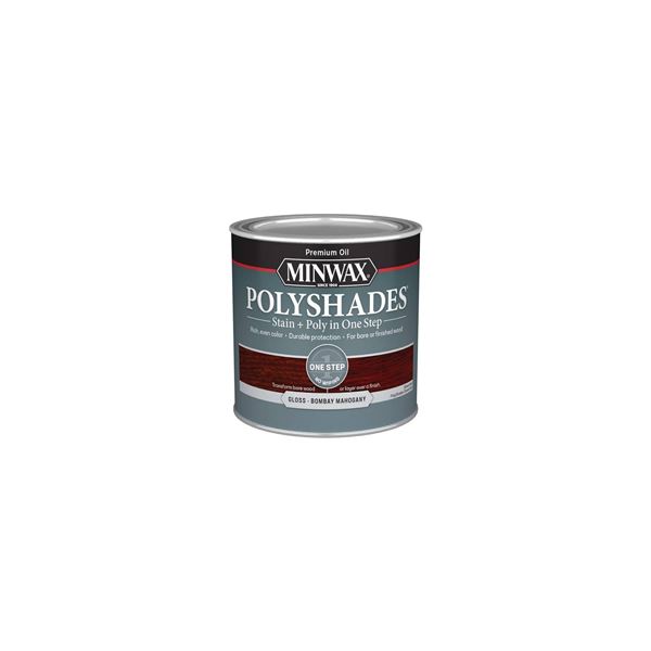Minwax PolyShades 4 x 236 mL Bombay Mahogany Gloss, Stain & Poly in One Step