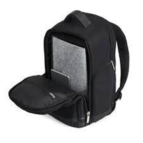 Bugatti Black Backpack with Multiple Compartments