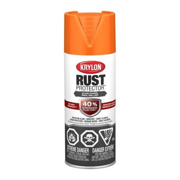 Krylon Rust Protector Gloss Enamel Aerosol Paint, 6 x 340 g
