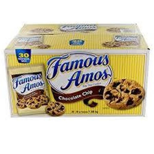 Famous Amos Chocolate Chip Cookies, 30 Individual Bags, 1.68 Kg Total
