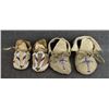 Image 1 : TWO PAIR OF CHILDS MOCCASINS