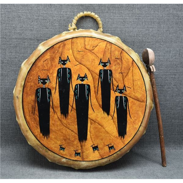 TAOS PUEBLO HIDE DRUM (PHILLIP C MARTINEZ)