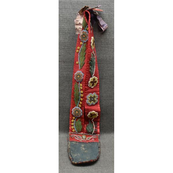 IROQUOIS BEADED BANDOLIER BAG