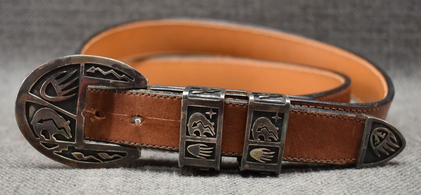 Hopi Ranger HOPI RANGER BUCKLE SET (GENE POOYOUMA) - R. G. Munn Auction LLC