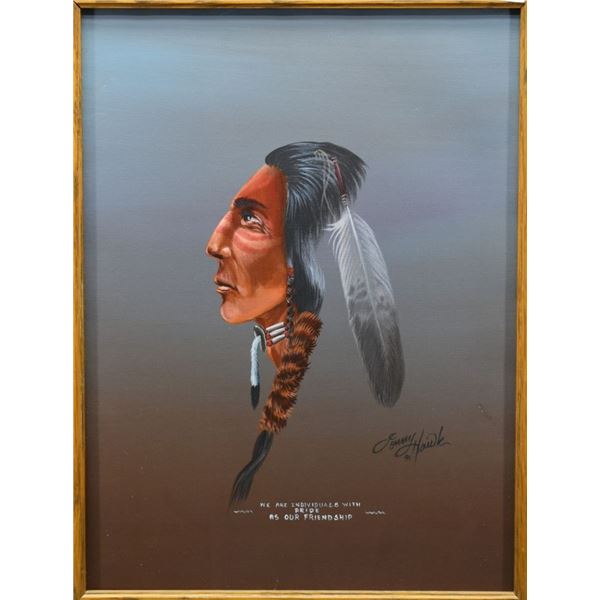 CREEK/SEMINOLE PAINTING (JOHHNY HAWK)