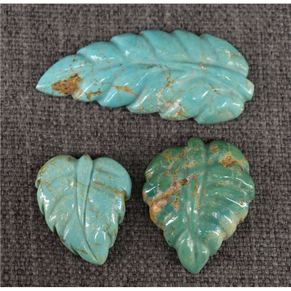 THREE TURQUOISE LEAVES
