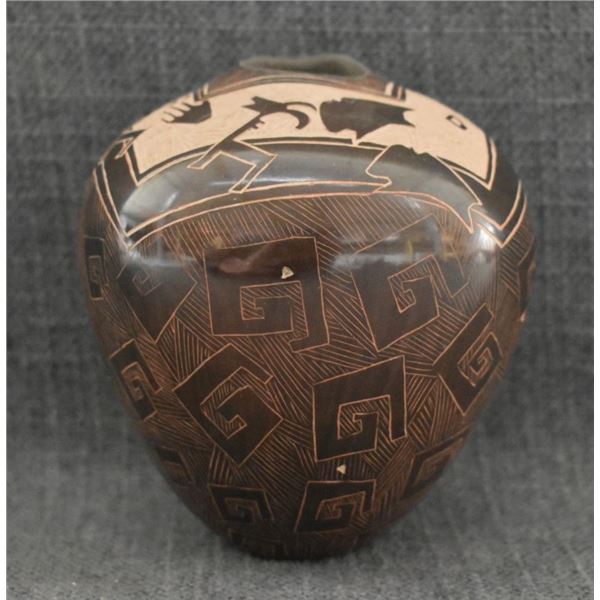 SANTA CLARA POTTERY VASE (DUSTY NARANJO)