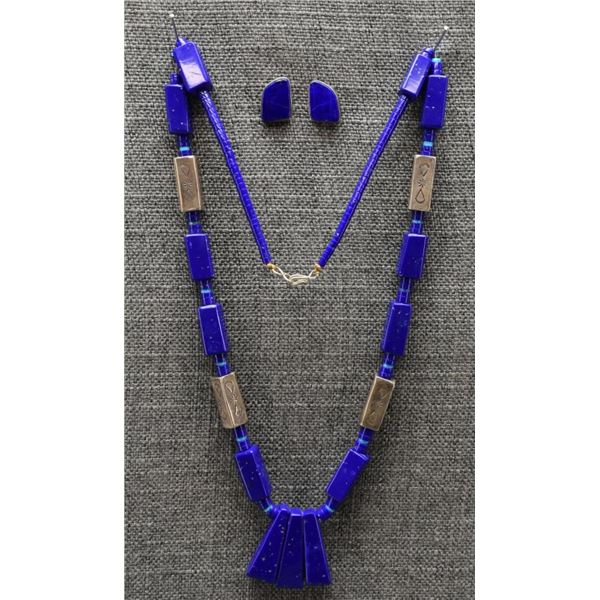 NAVAJO NECKLACE AND EARRINGS