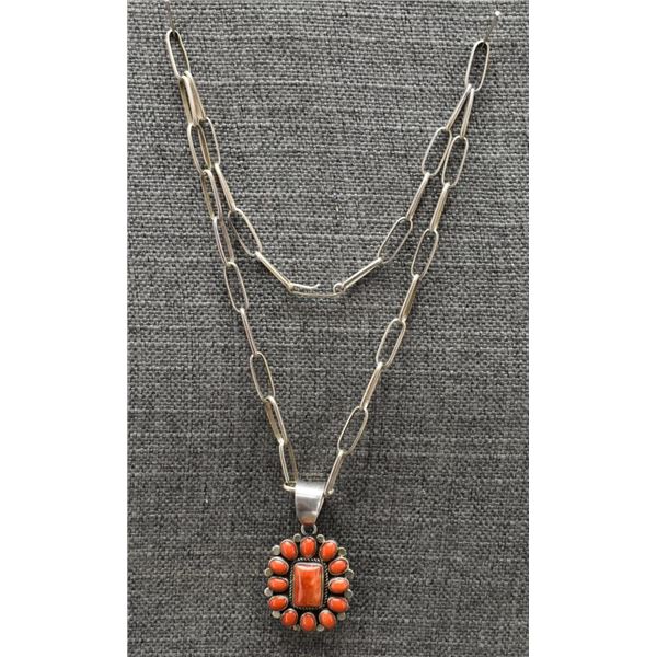 NAVAJO CHAIN AND PENDANT (RB)
