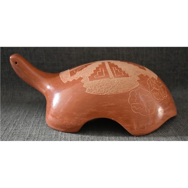SAN CLARA POTTERY TURTLE (DAN TAFOYA)
