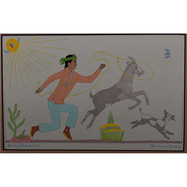 NAVAJO PAINTING (HARRISON BEGAY)