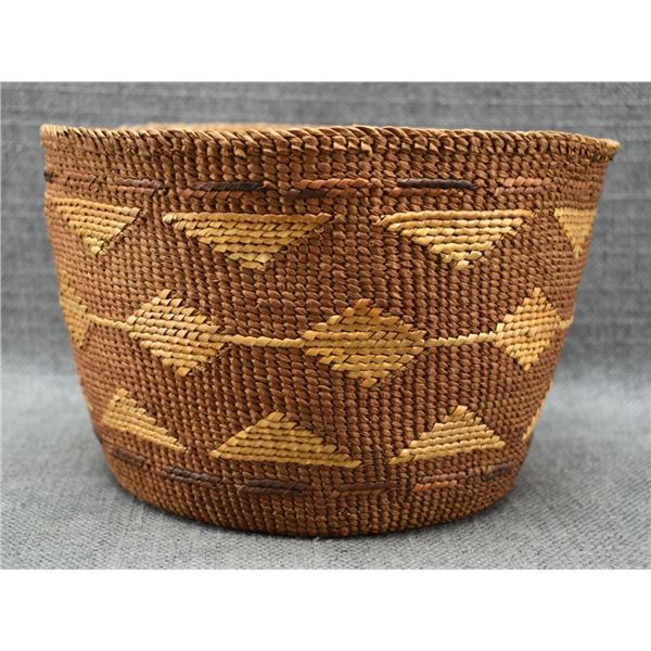 TSIMSHIAN INDIAN CEDAR BARK BASKET