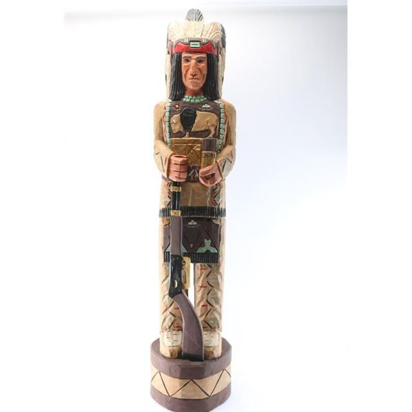 Large Frank Gallager Cigar Store Indian.