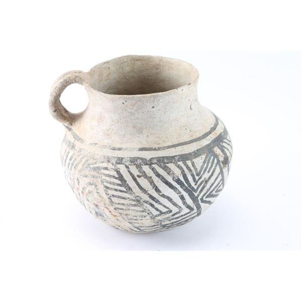 Anasazi Black & White Handled Jar.