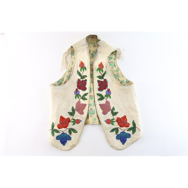 Native American Floral Beaded Vest.