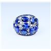 Image 1 : Madagascar Sapphire & Diamond Ring.