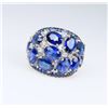 Image 2 : Madagascar Sapphire & Diamond Ring.