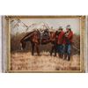 Image 4 : Original Oil on Canvas of Soldiers & Horse.