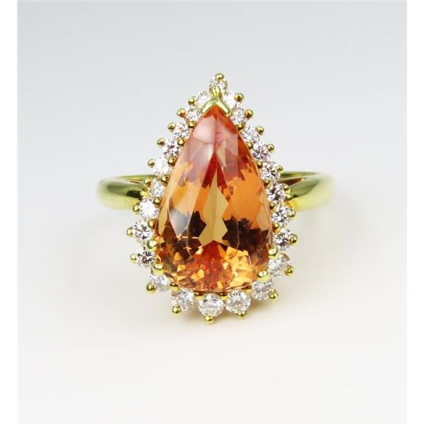 Extraordinary Topaz & Diamond Ring.