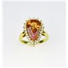 Image 7 : Extraordinary Topaz & Diamond Ring.