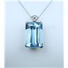 Image 1 : Spectacular Aquamarine & Diamond Pendant.