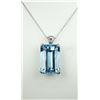 Image 9 : Spectacular Aquamarine & Diamond Pendant.