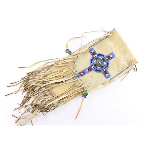 Plains Beaded Cross Pipe Bag.