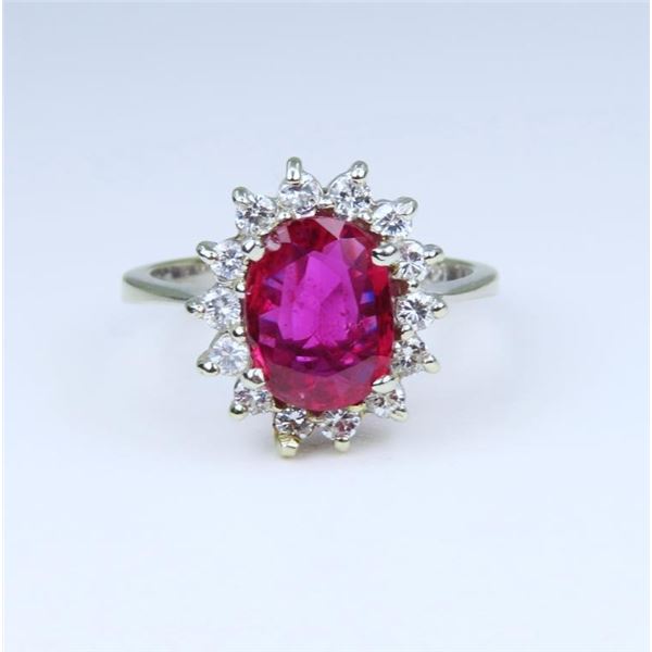 Brilliant Fine Ruby and Diamond Ring.