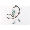 Image 1 : Zuni Effie Calavaza Turquoise Snake Bolo.