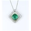 Image 1 : Fine Zambian Emerald & Diamond Pendant.
