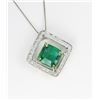 Image 4 : Fine Zambian Emerald & Diamond Pendant.