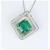 Image 5 : Fine Zambian Emerald & Diamond Pendant.