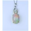 Image 1 : Fine Opal and Diamond Pendant.
