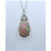 Image 3 : Fine Opal and Diamond Pendant.